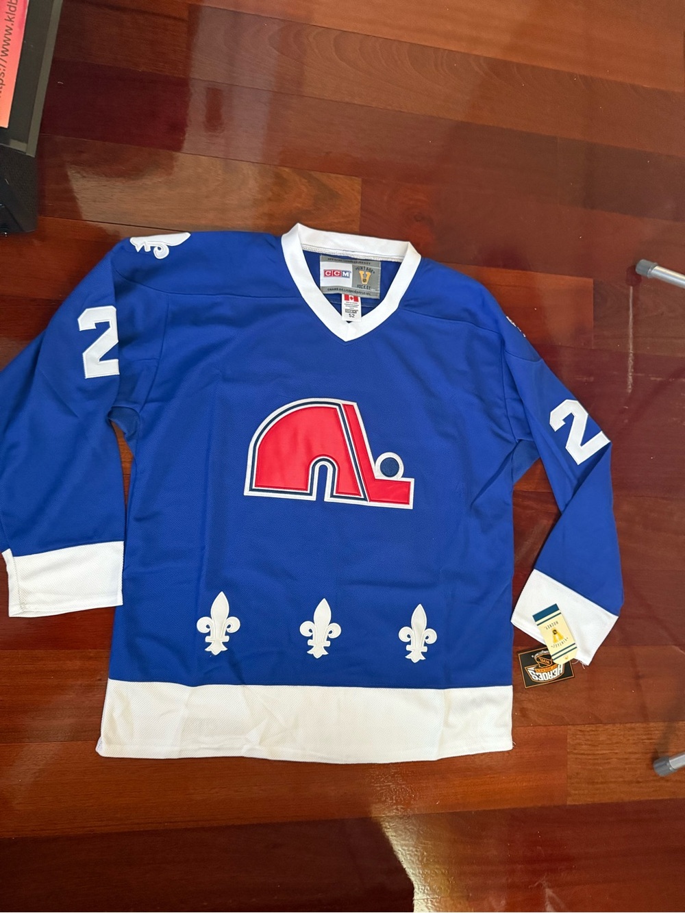 CCM Blue and White Hockey Jersey